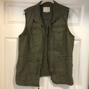 Olive green cotton vest